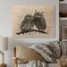 DESIGN ART Designart Little Owls Painting Bird Traditional Wood Wall Art DÃ©cor - Natural Pine Wood 32 In. wide X 16 In. high