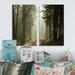 DESIGN ART Designart Dark Green Forest with Sun Rays Landscape Canvas Wall Art Print 2 Piece Set 12 W x 20 H x 1 D x 2 Pieces