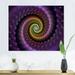 DESIGN ART Designart Spiral Fractal Geometry IV Modern Canvas Wall Art Print 32 in. wide x 16 in. high