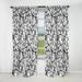 DESIGN ART Designart Web Pattern Modern Blackout Curtain Single Panel 52 in. wide x 120 in. high - 1 Panel 120 Inches