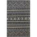 HomeRoots 10 x 13 ft. Blue Tan & Black Geometric Power Loom Distressed Stain Resistant Rectangle Area Rug