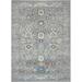 Pasargad Home Chelsea Design Oriental Area Rug Silver/Silver 5 x 8 5 x 8 Accent Indoor Living Room Bedroom Dining Room Silver Rectangle Modern