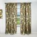 DESIGN ART Designart Floral Bohemian & Eclectic Blackout Curtain Single Panel Gold Brown 52 in. wide x 108 in. high - 1 Panel 108 Inches