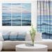 DESIGN ART Designart Sea Waves at Blue Sky Sea & Shore Print on Wrapped Canvas set - 36x28 - 3 Panels