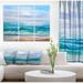 DESIGN ART Designart Calming Ocean Sea & Shore Photographic on Wrapped Canvas set - 36x28 - 3 Panels