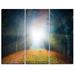 Design Art Rising Sun Over Colorful Forest - 3 Piece Graphic Art on Wrapped Canvas Set