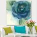 DESIGN ART Designart Blue Floral Poppies VI Cottage Premium Canvas Wall Art 24 in. wide x 24 in. high