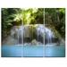Design Art Erawan Waterfall - 3 Piece Graphic Art on Wrapped Canvas Set