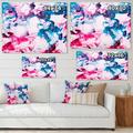 DESIGN ART Designart Pink And Blue Marble Liquid Art Universe Modern Canvas Wall Art Print 32 in. wide x 24 in. high