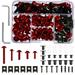 Motorcycle Fairing Bolt Kit 149pcs M5 M6 Motorcycle Windscreen Screws Aluminum Fasteners Fairing Bolts Nut Clips Kit Mounting Kits Washers Nuts Screws Assortment for Sport Bikes Red