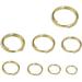 50/100pcs/lot 4-12mm Stainless Steel Open Double Jump Rings for Key Double Split Rings Connectors DIY Craft Jewelry Making (Color : Gold Steel 50pcs Size : 0.7x7mm)