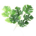 10pcs Artificial 5 Branches Monstera Leaves Simulation Plant Office Decor (5pcs Dark Color Monstera Leaves 5pcs Light Color Monstera Leavesï¼‰