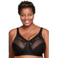 Plus Size Women's Full Figure Plus Size Magiclift Minimizer Bra Wirefree #1003 Bra by Glamorise in Black (Size 48 G)