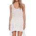 Free People Dresses | Free People Trapeze Slip Dress In White Combo | Color: Gray/White | Size: M