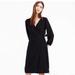 J. Crew Dresses | J Crew Crepe Wrap Dress Black Size 0 | Color: Black | Size: 0