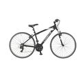 Insync Bikes Herren Coyote Urban Hybrid-Fahrrad mit 700c Rädern, 20 Zoll Rahmen, 18-Gang Schaltung und Shimano Ez Fire Schalthebel, V-Bremse, Schwarz, 20 Inch Frame