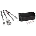 Char-Broil 140 767 - Comfort Grip 3-teiliges Grillbesteck, Edelstahl. & 140 026 - Gear Trax® Kombi-Set.