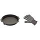 Outdoorchef Aroma Pfanne, schwarz, Ø 23 cm & Grillzubehör, Grillhandschuh Silikonbeschichtet, grau, 18x2x26 cm, 14.491.35