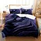 FANSU Bedding Sets Duvet Cover Set 3 Piece, Microfiber 3D Marble texture Bedroom Duvet Set 2 x Pillowcases 1 x Quilt Case for Double King Single Bed (King-220x240cm,purple)