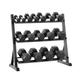Equipped Gym - Weights Dumbbells Set With Horizontal 3 Tier Rack Stand. 2.5kg-30kg Pairs Cast Iron Gym Weights. Gym Equipment For Home And Commercial Use For Both Men And Women