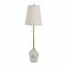 Gabby Perry Table Lamp Alabaster/Linen/Metal in White/Yellow | 33 H x 10 W x 10 D in | Wayfair SCH-169075