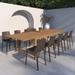 Lark Manor™ Anautica Rectangular 10 - Person 118" Long Outdoor Dining Set Wood/Plastic in Brown | 118 W x 42 D in | Wayfair