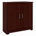Bush Furniture Cabot Small Storage Cabinet with Doors in Harvest Cherry - Bush Furniture WC31498