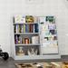 Latitude Run® Maggiorina 31.5" H x 35.4" W Standard Bookcases, Storage Book Rack, Organizer Cabinet, Book Display in Gray | Wayfair