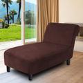 House of Hampton® Box Cushion Chaise Lounge Slipcover Velvet in Black | 30 H x 32 W in | Wayfair C0CA04A3FCEA41D7BF3518D5FEA0CDCB
