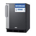 Summit FF6BK7BZADA 24 W Undercounter Refrigerator w/ (1) Section & (1) Door, 115v, Black