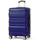 Merax Hartschalen-Koffer 75cm, Leicht Trolley Rollkoffer Reisekoffer mit TSA-Schloss und Universalrad, Handgepäck Koffer, Erweiterbar, Teleskopgriff, 4 Rollen, XL-47x31x75 cm, Blau