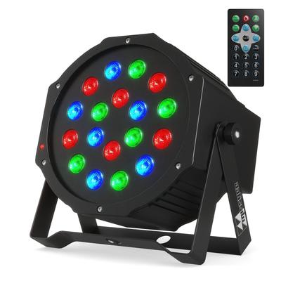 18 RGB LED DJ Stage Uplight -DMX Control Sound Activated with Remote Control and 7 Modes LED