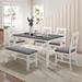 6-Piece Wood Dining Table Set