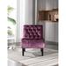 Vintage style Velvet Accent Living Room Chair, Polyester Padded Seat Leisure Chair Ergonomic Bending Chair