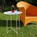 Round Metal Tray End Side Table, Removable Tray, Outdoor & Indoor