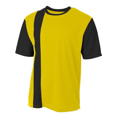 A4 N3016 Athletic Men's Legend Soccer Jersey T-Shirt in Gold/Black size XL | Polyester A4N3016