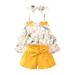 Baby Skirt Toddlers Girls Baby Sleeveless Off The Shoulder Floral Bow Top Dress Lace Up Shorts Child Sundress Streetwear Kids Dailywear Outwear