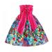 BULLPIANO 2-12 Years Girls Dress Summer Casual Boho Dress Floral Print Strapless High Waist Beach Dress
