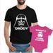 Texas Tees Daddys Storm Pooper Dad Daughter Shirts Star Wars Inspired Darth & Storm Pooper - Black & Pink Mens (Large) & 0-3 Month