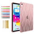 Clear Case for iPad Air 4th Generation 10.9 2020 Shockproof Thin Slim Transparent Flexible TPU Gel Silicone Lightweight Anti-scratch Back Cover Protective Shell Fit for iPad Air 4th Gen Pink