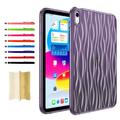 Clear Case for iPad Air 4th Generation 10.9 2020 Shockproof Thin Slim Transparent Flexible TPU Gel Silicone Lightweight Anti-scratch Back Cover Protective Shell Fit for iPad Air 4th Gen Darkpurple