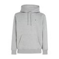 Tommy Jeans Hoodie Herren lt grey htr, Gr. XL, Polyester, Fleece mit Flag Patch