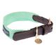 Nomad Tales Bloom Dog Collar | Mint | Size M: 40-46cm Neck Circumference, 32mm Width