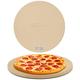 Unicook 14 Inch Round Pizza Stone, Heavy Duty Cordierite Pizza Baking Stone for Oven and Grill, Thermal Shock Resistant, Ideal for Baking Crisp Crust Pizza, Bread and More, Includes Scraper