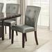 Leather Upholstered Dining Chair Set of 2)Wood Frame with Button Tufted Upholstery for Restaurant Home Kitchen Living Room