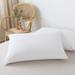 Fleece & Feather Down Surround with Wool Core Pillow - White