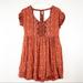 Free People Dresses | Free People Sundown Babydoll Mini Dress Size Xs Orange Boho | Color: Black/Orange | Size: Xs