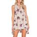 Free People Dresses | Free People Tree Swing Dress Floral Sleeveless Tunic Boho Summer Beach Crepe | Color: Cream/Pink | Size: S