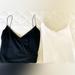 Zara Tops | Lot Of 2 Zara Black & White Viscose Tank Tops Strechy Straps Embeaded Bra Lining | Color: Black/White | Size: L