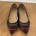 J. Crew Shoes | J Crew Tartan Mesh Pointy-Toe Flats Size 5.5 | Color: Black/Red | Size: 5.5